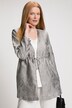 Veste, jacquard 3D, col en V, cordon coulissant