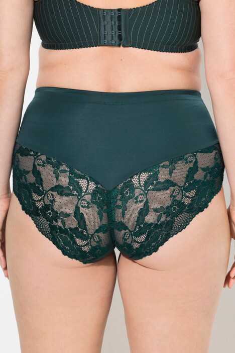 Midislip, transparente Spitze, hinten gerafft