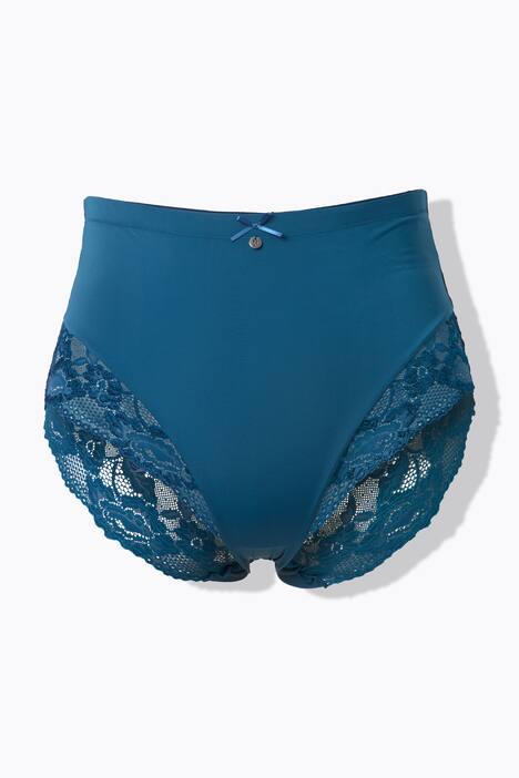 Culotte midi, dentelle transparente, doublée à l'arrière