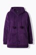 Fleece Zip Front Stretch Lounge Jacket