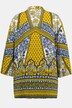 Blusa dal taglio oversize con stampa a effetto patchwork, colletto da camicia e mezze maniche ad aletta