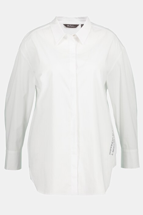 Bluse, Statement, Oversized, Hemdkragen, Langarm