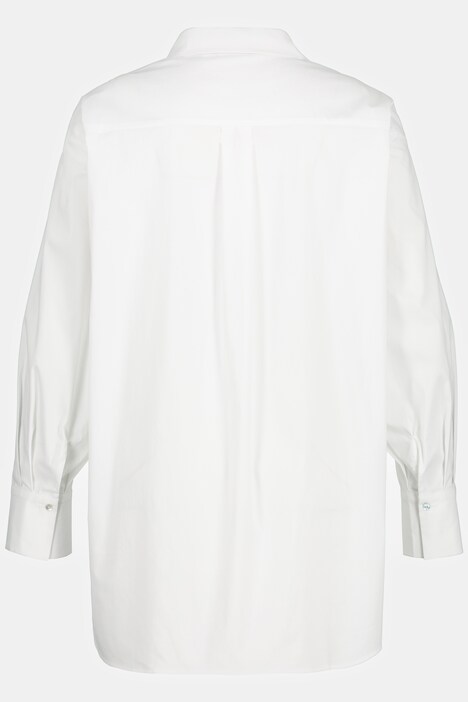 Bluse, Statement, Oversized, Hemdkragen, Langarm