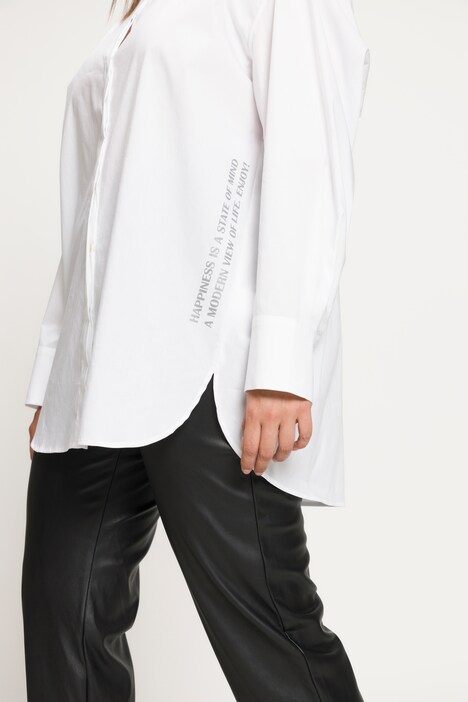 Bluse, Statement, Oversized, Hemdkragen, Langarm