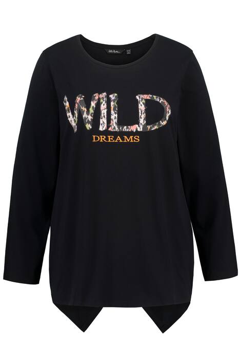 Pyžamové tričko, WILD, klikatý lem, kulatý výstřih, dlouhé rukávy