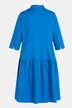 Hemdblusenkleid, Stufenrock, Hemdkragen, 3/4-Arm