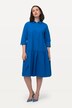 Hemdblusenkleid, Stufenrock, Hemdkragen, 3/4-Arm