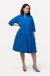 Hemdblusenkleid, Stufenrock, Hemdkragen, 3/4-Arm