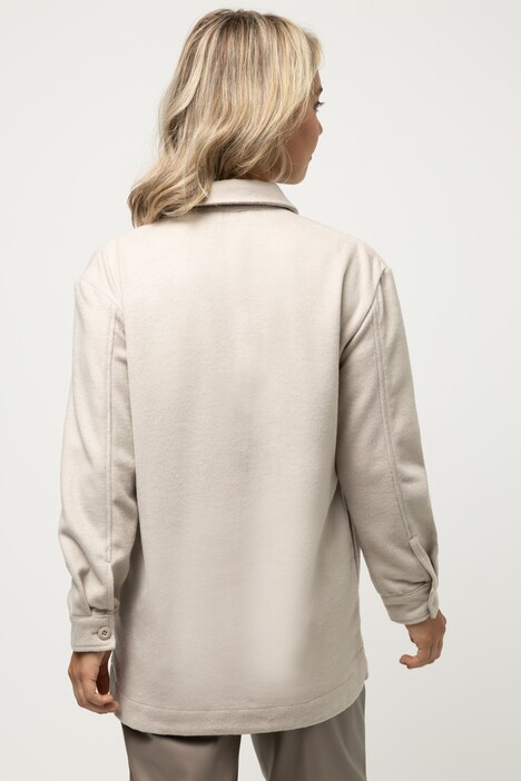 Hemdjacke Identity, lange Form, kuschelweich, Langarm