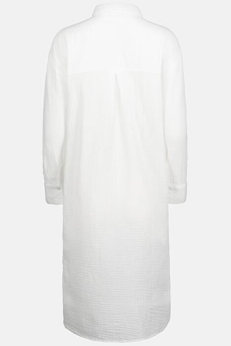 Longbluse, Oversized, Hemdkragen, Langarm