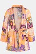 Kimono, patchprint, A-linje, sjalskrave, lange ærmer