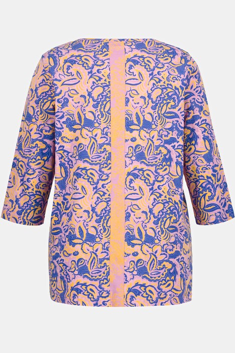Paisley Design Pintuck A-line Fit Tee