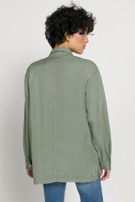 Hemdjacke, Quernaht, Hemdkragen, Langarm