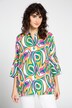 Bluse Identity, Allover Print, Hemdkragen, Fledermaus-Langarm