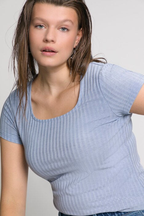 Slim Fit Rib Knit Tee