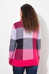 Pull à col montant et manches longues, motif à carreaux