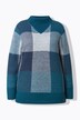 Pullover, Karomuster, Stehkragen, Langarm