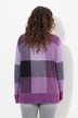 Pullover, ruitpatroon, opstaande kraag, lange mouwen