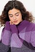 Pullover, ruitpatroon, opstaande kraag, lange mouwen