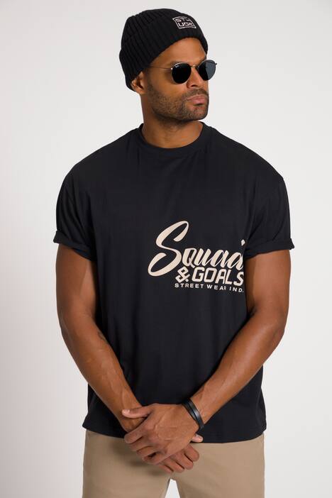 T-shirt STHUGE, oversize, imprimé XL, col rond, manches mi-longues, jusqu'au 8 XL