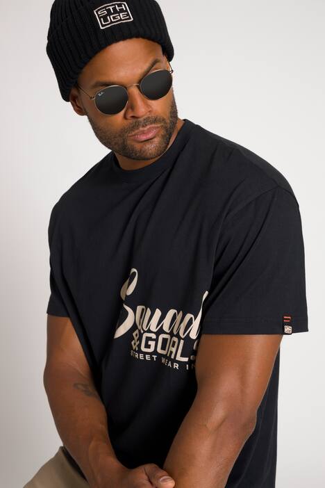 T-shirt STHUGE, oversize, imprimé XL, col rond, manches mi-longues, jusqu'au 8 XL