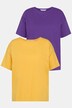 Lot de 2 t-shirts oversized, col rond et manches courtes