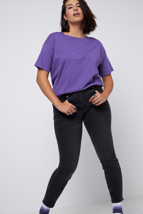 Lot de 2 t-shirts oversized, col rond et manches courtes
