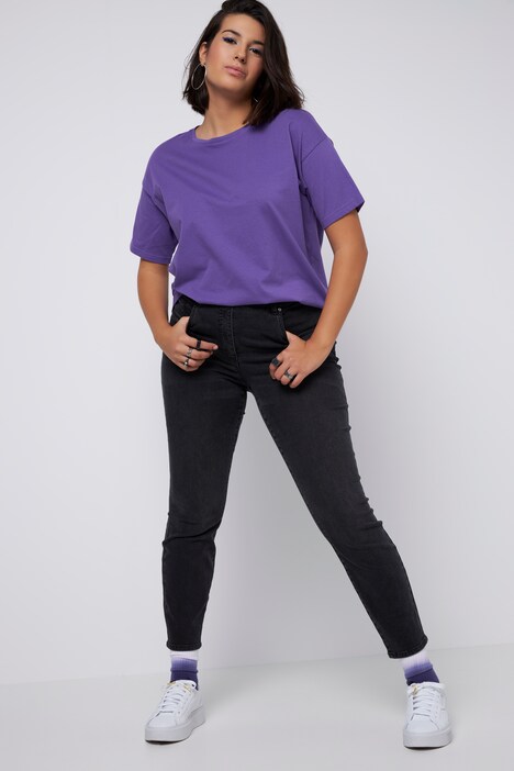 Lot de 2 t-shirts oversized, col rond et manches courtes