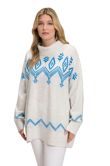 Norský svetr, oversize, rolák, dlouhé rukávy