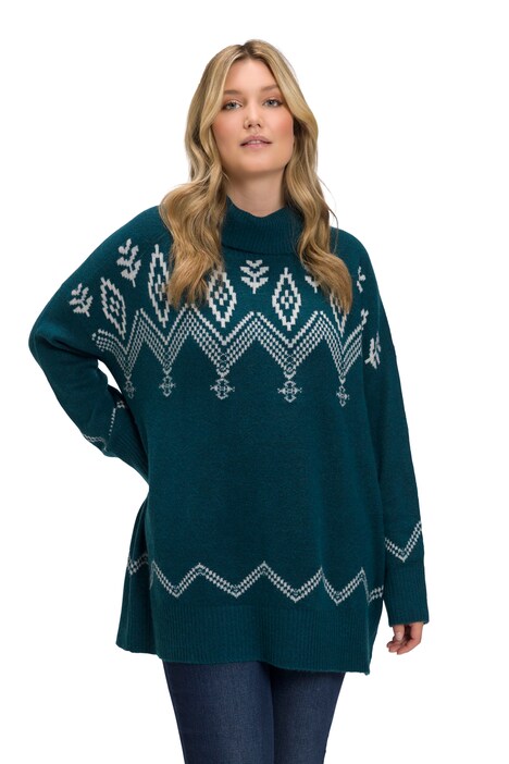 Norský svetr, oversize, rolák, dlouhé rukávy