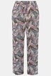 Pantaloni modello Rose in crêpe con piume, taglio della gamba ampio e cintura elastica