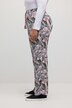 Pantaloni modello Rose in crêpe con piume, taglio della gamba ampio e cintura elastica