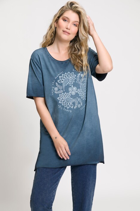 Paisley Print ENJOY THE MOMENT Stretch Cotton Knit Tunic