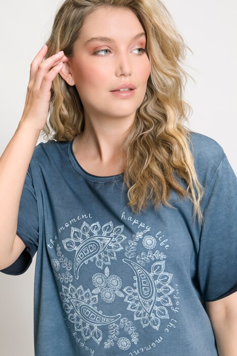 Paisley Print ENJOY THE MOMENT Stretch Cotton Knit Tunic