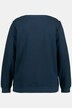 Sweat-shirt, lettrage brodé, col rond, manches longues