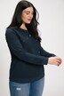 Sweat-shirt, lettrage brodé, col rond, manches longues