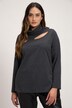 T-shirt, découpe, classic, col montant, manches longues
