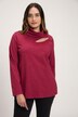 T-shirt, udskæring, Classic Fit, ståkrave, lange ærmer