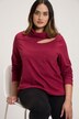 T-shirt, udskæring, Classic Fit, ståkrave, lange ærmer
