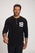 JAY-PI henley, lange mouwen, voetbalprint, knopenlijst