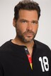 JAY-PI henley, lange mouwen, voetbalprint, knopenlijst