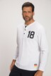 JAY-PI henley, lange mouwen, voetbalprint, knopenlijst