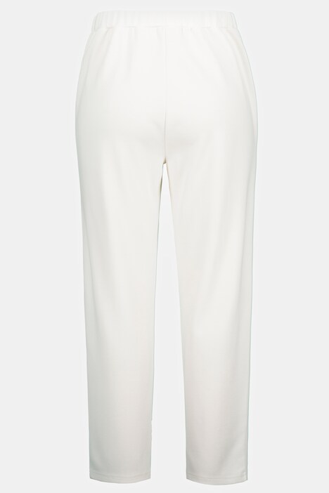 jersey 7/8-broek, bies, smalle pijpen, elastische band