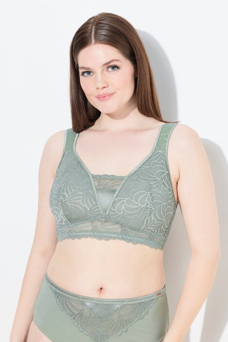 Bralette en dentelle, sans armatures. Bonnet B-F.