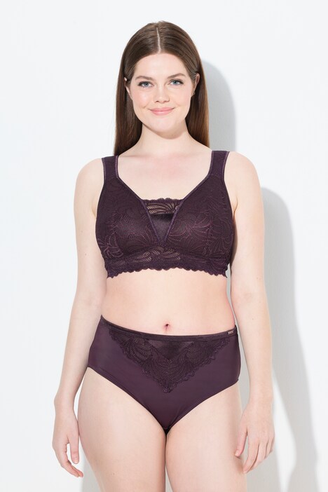 Bralette en dentelle, sans armatures. Bonnet B-F.