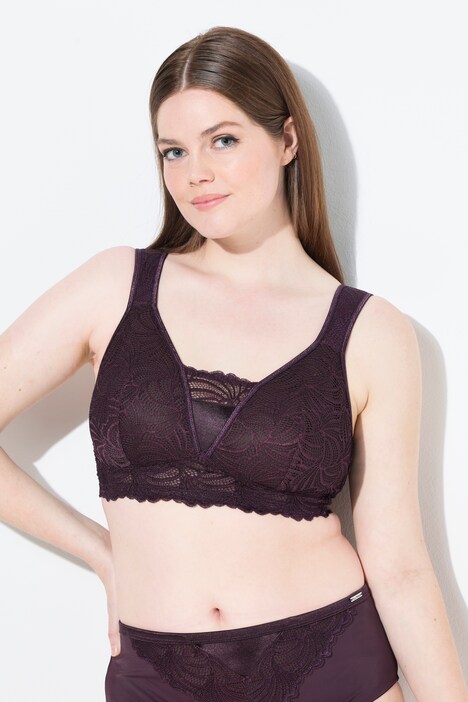 Bralette en dentelle, sans armatures. Bonnet B-F.