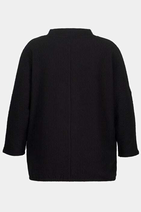 sweatshirt, oversized, opstaande kraag, 3/4-vleermuismouwen