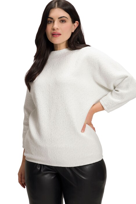 Mikina, oversize, stojáček, 3/4 netopýří rukávy