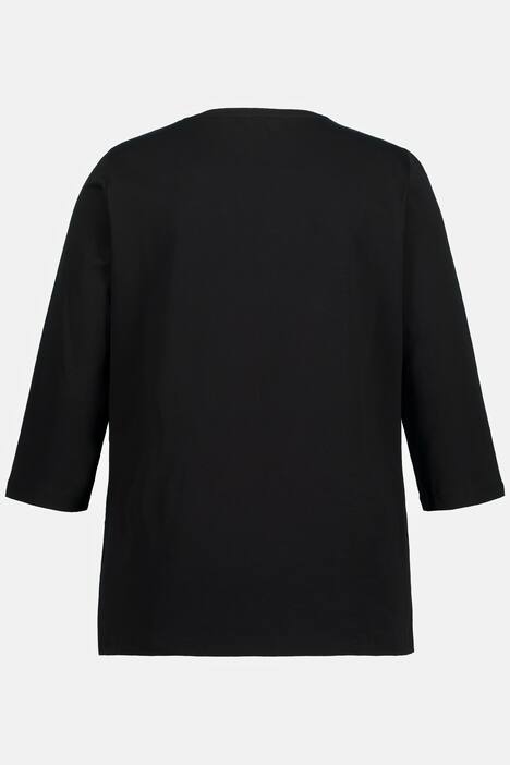 Shirt, Patchdruck, Glitzernieten, Rundhals, 3/4-Arm
