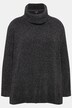 Chenille pullover, oversized, opstaande kraag, lange mouwen